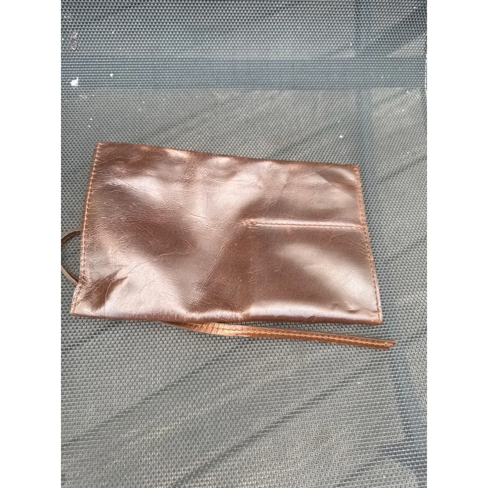 Moore & Giles for NetJets Brown Leather Travel Tech Roll Document Organizer 8x5